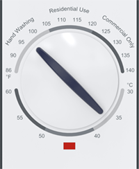 DHC-E temperature dial