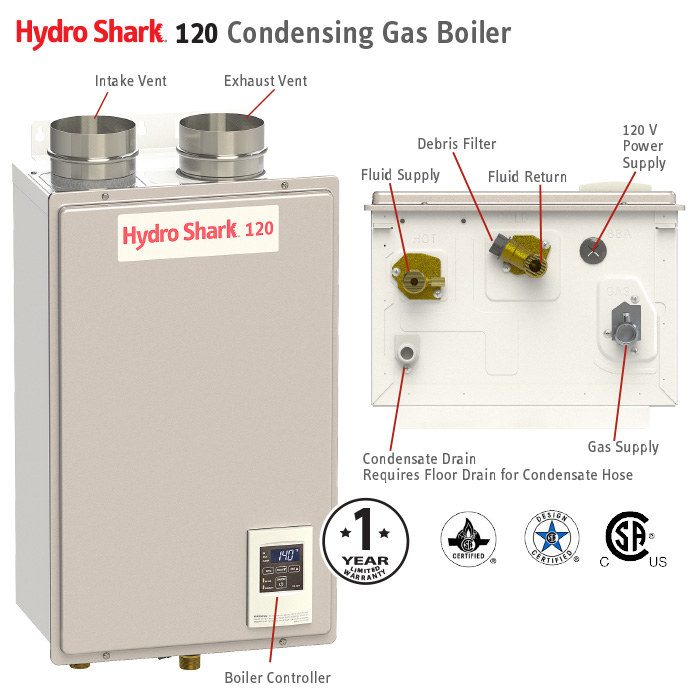 Dapper garage Uitwisseling Hydro Shark® 120 Condensing Gas Boiler | Stiebel Eltron USA